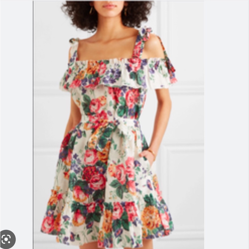 NWOT Zimmermann allia tie shoulder dress
